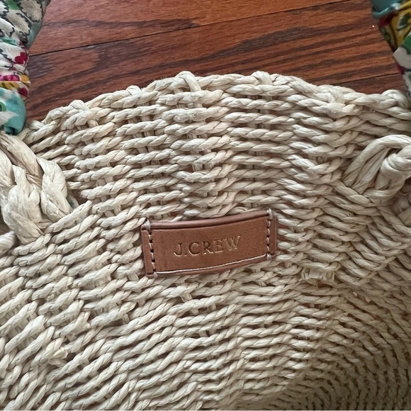 J. Crew Circle straw Whicker tote in colorblock - Picture 4 of 5